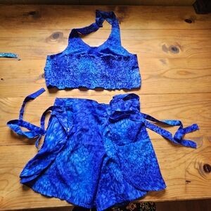 Vibrant Blue Two-Piece Set VINTAGE RIMA BEACHWEAR